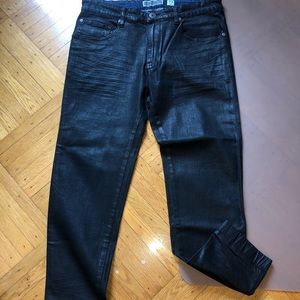 Mens Wax Effect Jogger Jeans